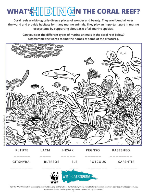 Printables Ocean Coral Reef Worksheet And Coloring Page HP printables-ocean-coral-reef-worksheet-and-coloring-page-hp